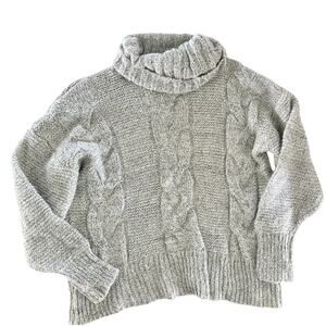 Goodnight Macaroon X Champagne & Chanel sweater knit marled fisherman Cowl L top